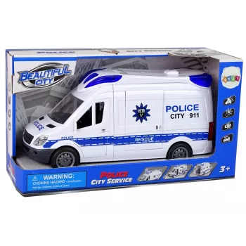 LEAN TOYS Interaktiivne politsei raadioauto valgus- ja heliefektide ning avatavate ustega