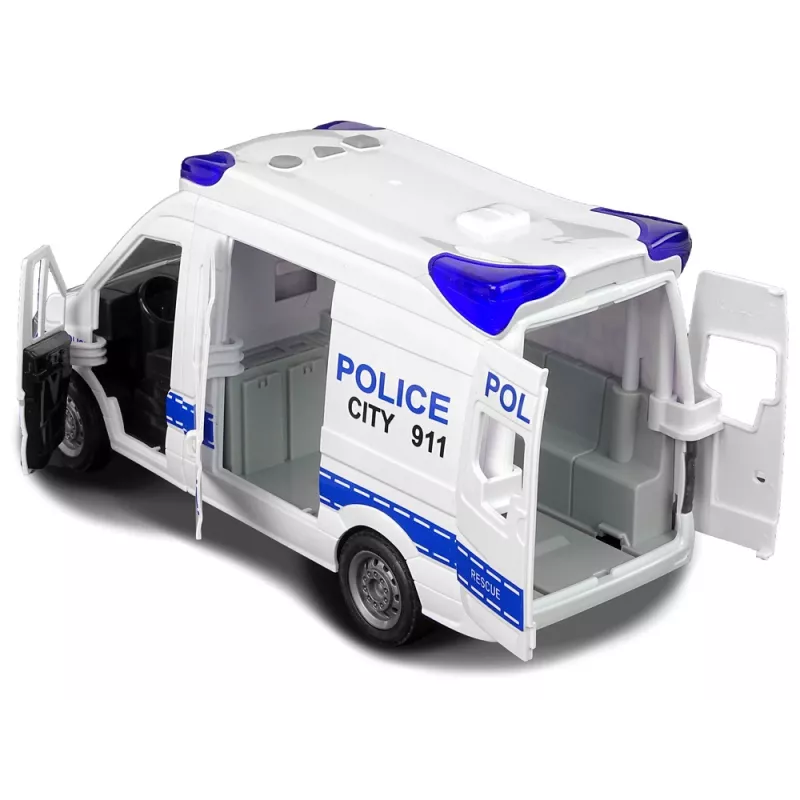 LEAN TOYS Interaktiivne politsei raadioauto valgus- ja heliefektide ning avatavate ustega