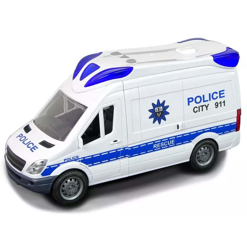 LEAN TOYS Interaktiivne politsei raadioauto valgus- ja heliefektide ning avatavate ustega