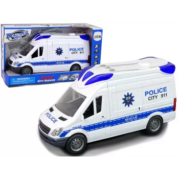 LEAN TOYS Interaktiivne politsei raadioauto valgus- ja heliefektide ning avatavate ustega