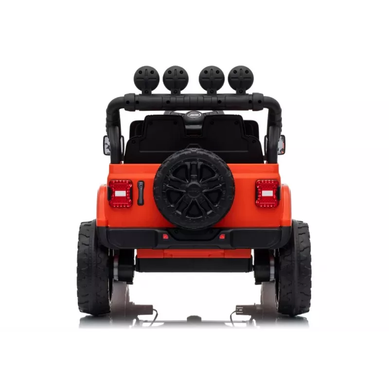 LEAN TOYS Jeep Rubicon DK-JWR558 24V Oranž Akuga Sõiduk koos Vanemate Kaugjuhtimispuldiga