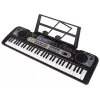 LEAN TOYS Keyboard with Microphone Musical Instrument for Children Black