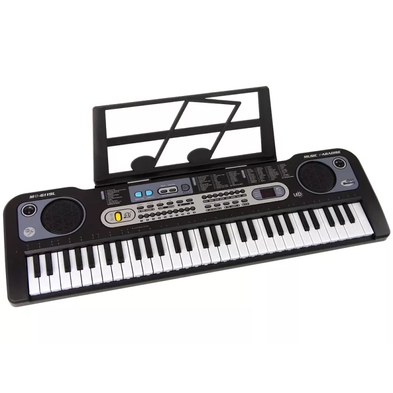LEAN TOYS Keyboard with Microphone Musical Instrument for Children Black