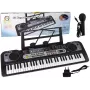 LEAN TOYS Keyboard with Microphone Musical Instrument for Children Black