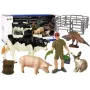 LEAN TOYS Suur taluloomade kujukeste komplekt + talunik ja taluhoone, 10 tükki