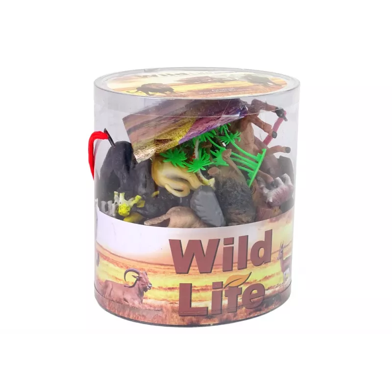 LEAN TOYS Suur loomafiguuride komplekt Metsloomad Safaril + Tarvikud 34 elementi