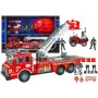 LEAN TOYS Suur tuletõrjekomplekt tuletõrjeauto kujundite ja kiivriga lastele