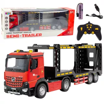 LEAN TOYS Large Lora puksiirveok kaugjuhitav RC 2.4G 6CH punane