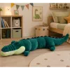 LEAN TOYS Suur pehme krokodillimaskott kaisulelu realistlik roheline 150 cm