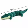LEAN TOYS Suur pehme krokodillimaskott kaisulelu realistlik roheline 150 cm