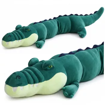 LEAN TOYS Suur pehme krokodillimaskott kaisulelu realistlik roheline 150 cm