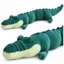 LEAN TOYS Suur pehme krokodillimaskott kaisulelu realistlik roheline 150 cm