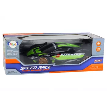 LEAN TOYS Suur Kaugjuhitav Sportauto 1:10 Roheline ja Must