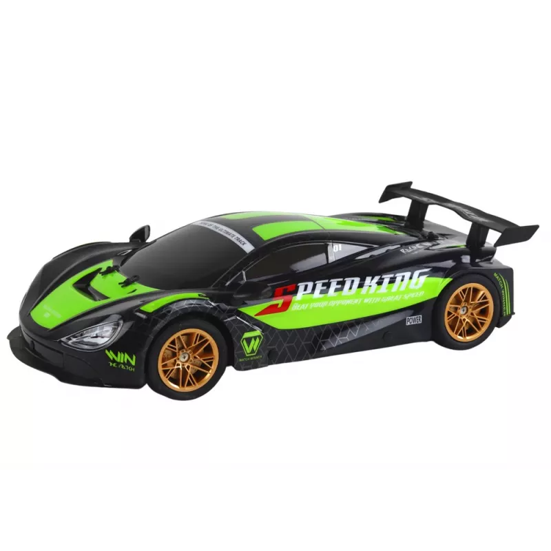LEAN TOYS Suur Kaugjuhitav Sportauto 1:10 Roheline ja Must