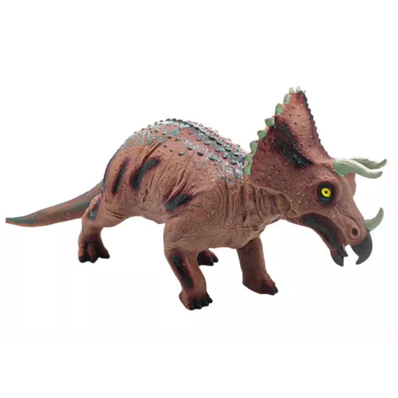 LEAN TOYS Suur Triceratops Dinosauruse Kuju Heliga 36 cm Pruun