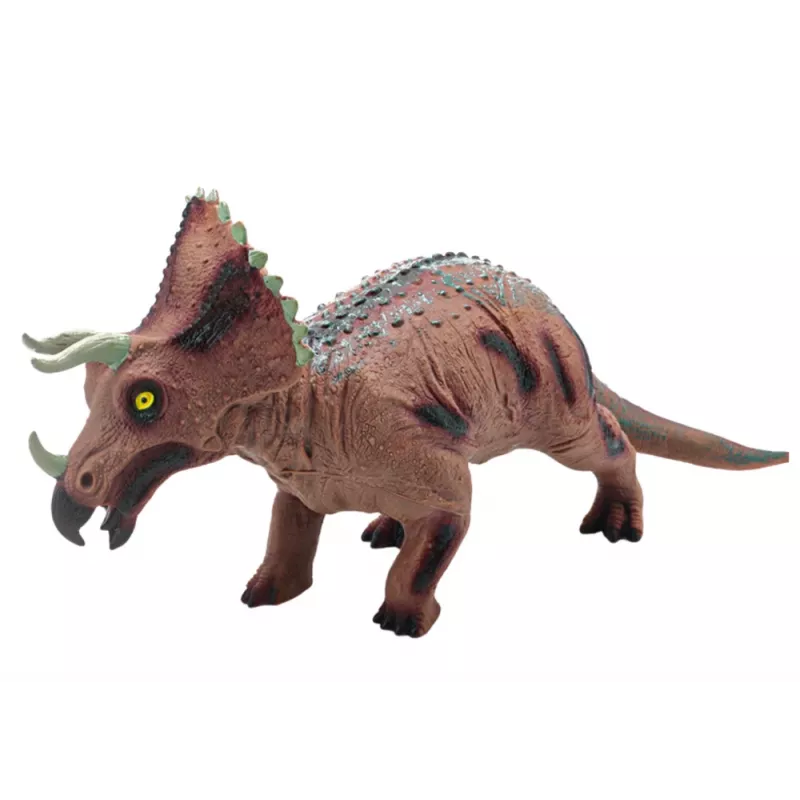 LEAN TOYS Suur Triceratops Dinosauruse Kuju Heliga 36 cm Pruun