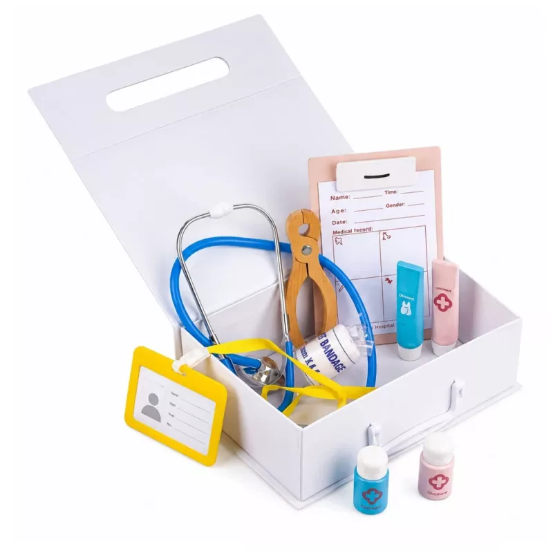 LEAN TOYS Väikese Arsti Komplekt - Meditsiinitööriistad - Ehtsad Aksessuaarid - 36 tk.