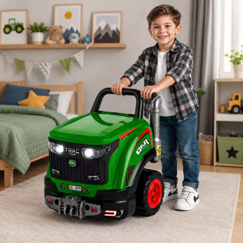 LEAN TOYS Little Handyman'i lahtivõetav traktor helide, tulede ja auruga