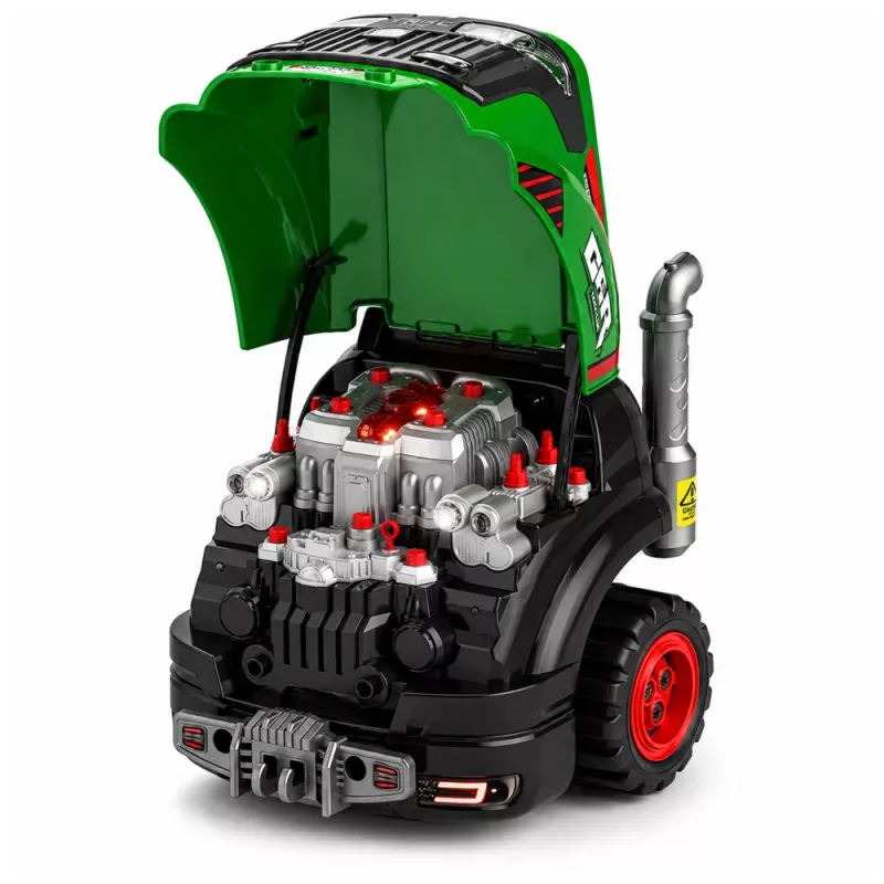 LEAN TOYS Little Handyman'i lahtivõetav traktor helide, tulede ja auruga