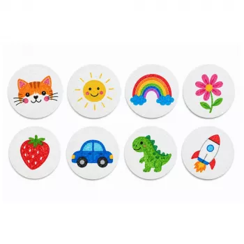 LEAN TOYS Magic 3D maalimispaber DIY puidumassist kettad 20 tk 6 cm