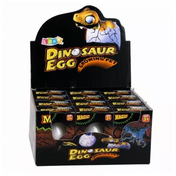 LEAN TOYS Magic Egg Kooruv Dinosauruse Muna Veega Valge 6,5 cm