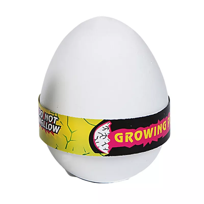 LEAN TOYS Magic Egg Kooruv Dinosauruse Muna Veega Valge 6,5 cm