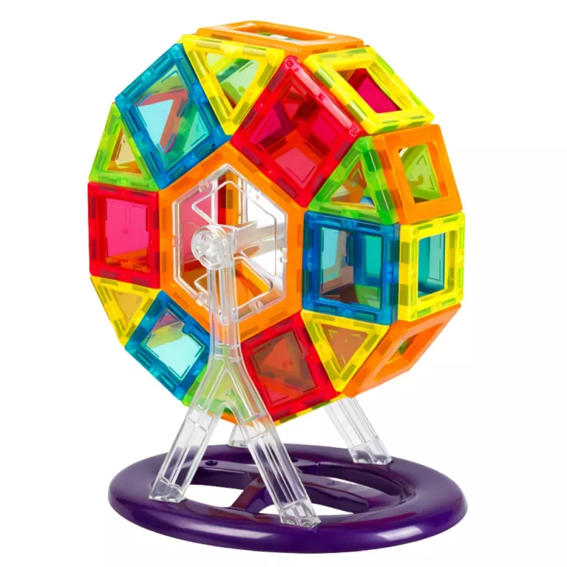 LEAN TOYS Magnetilised ehitusklotsid, 70 tk – Hariduslik STEM ehitusmänguasi tugevate neodüümmagnetitega, mitmevärviline ABS-plast, ohutu ja vastupidav lastele alates 3. eluaastast