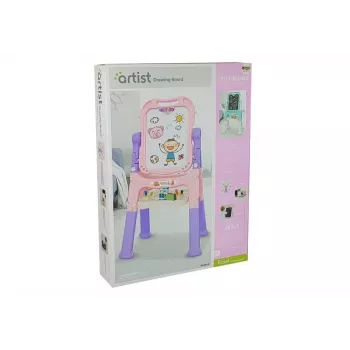 LEAN TOYS Magnetiline tahvel sinine punane tarvikutega