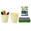 LEAN TOYS Magnetiline tahvel sinine punane tarvikutega
