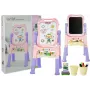 LEAN TOYS Magnetiline tahvel sinine punane tarvikutega