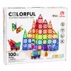 LEAN TOYS magnetilised ehitusklotsid 3D paneelid loov STEM värviline 100 tk