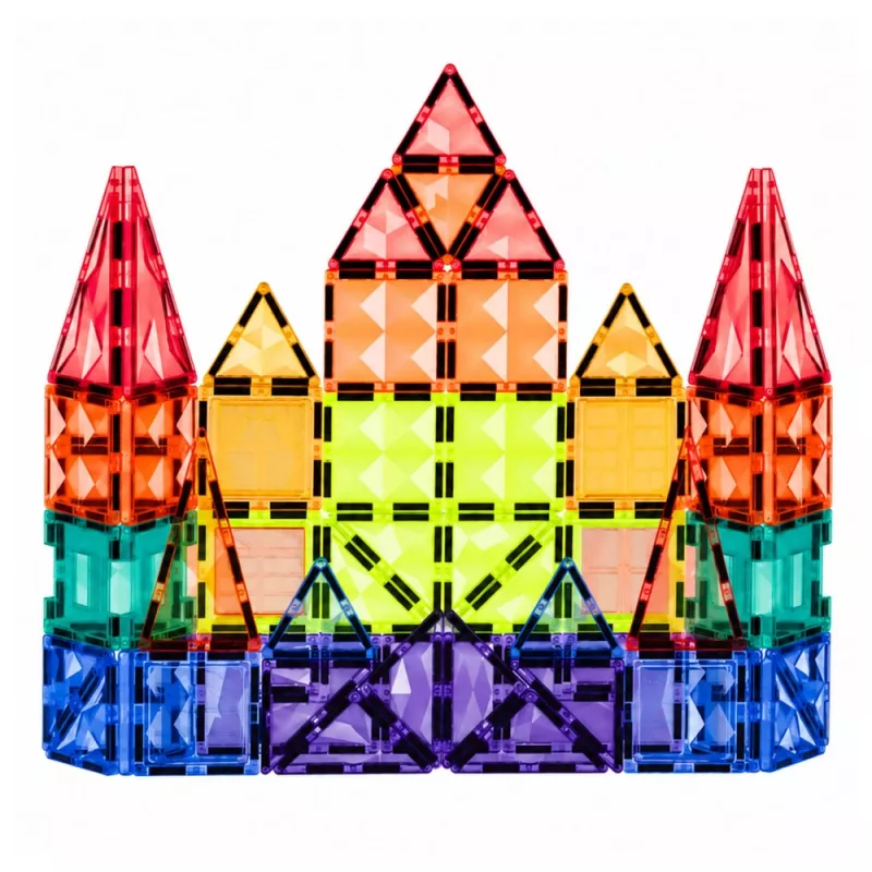 LEAN TOYS magnetilised ehitusklotsid 3D paneelid loominguline STEM värviline 73 tk