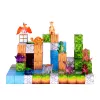 LEAN TOYS Magnetilised Ehitusklotsid Kuubikud Ruut Maailm 3D 114 Tükki