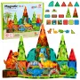 LEAN TOYS Magnetilised ehitusklotsid dinosaurused vulkaanikomplekt – 43-osaline STEM õppemänguasi lastele alates 3. eluaastast