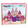 LEAN TOYS Magnetilised ehitusklotsid printsessi loss roosa 38 tk.