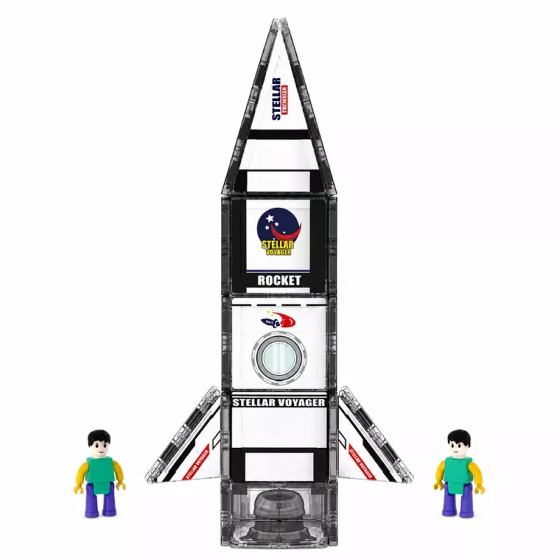 LEAN TOYS magnetilised ehitusklotsid kosmoseraketi kujundid 26 tk