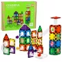 LEAN TOYS magnetilised ehitusklotsid rajakomplekt STEM-pallide ja dinosaurustega – 92 osa