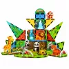 LEAN TOYS Magnetilised ehitusklotsid metsloomad džungel ZOO 52 tk
