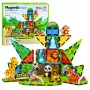 LEAN TOYS Magnetilised ehitusklotsid metsloomad džungel ZOO 52 tk