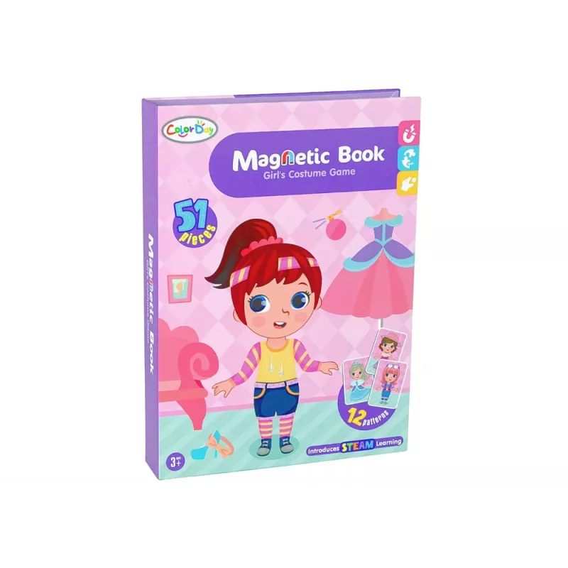 LEAN TOYS Magnetiline Pusleraamat Riietumiskostüümid