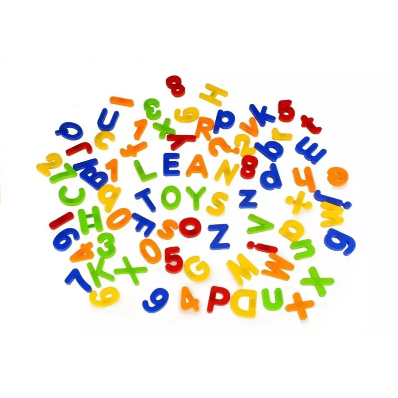 LEAN TOYS Magnetilised tähed ja numbrid purgis – 78-osaline tähestiku ja matemaatika komplekt lastele alates 3. eluaastast
