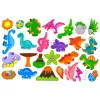 LEAN TOYS Magnetiline pusleraamat Dinosaurs Colorful Magnets 30 tk