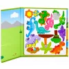 LEAN TOYS Magnetiline pusleraamat Dinosaurs Colorful Magnets 30 tk