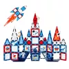 LEAN TOYS Magnetilised Kosmoseaknad Ehitusklotsid 90 tk – ABS Plastik STEM Ehituskomplekt