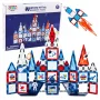 LEAN TOYS Magnetilised Kosmoseaknad Ehitusklotsid 90 tk – ABS Plastik STEM Ehituskomplekt