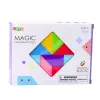 LEAN TOYS Magnetilised Tangrami Klotsid Värviline Pusle Kleepsudega 9 tk