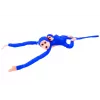 LEAN TOYS Mascot Plush Monkey with Baby, Blue 90 cm