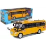 LEAN TOYS Metal School Bus with Friction Drive Die Cast Model