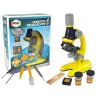 LEAN TOYS Mikroskoop Teadlasele Hariv Komplekt Kollane 100x 400x 1200x