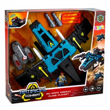 LEAN TOYS Military ründelennuk sõdurikujuga, stardiseadmed, tuled ja helid